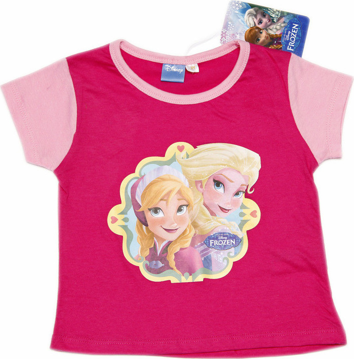 Ľadové kráľovstvo dievčenské ružové tričko Veľkosť: 102