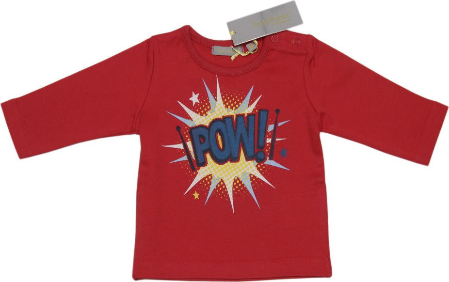 Tricky Tracks chlapčenské červené tričko POW! Veľkosť: 86