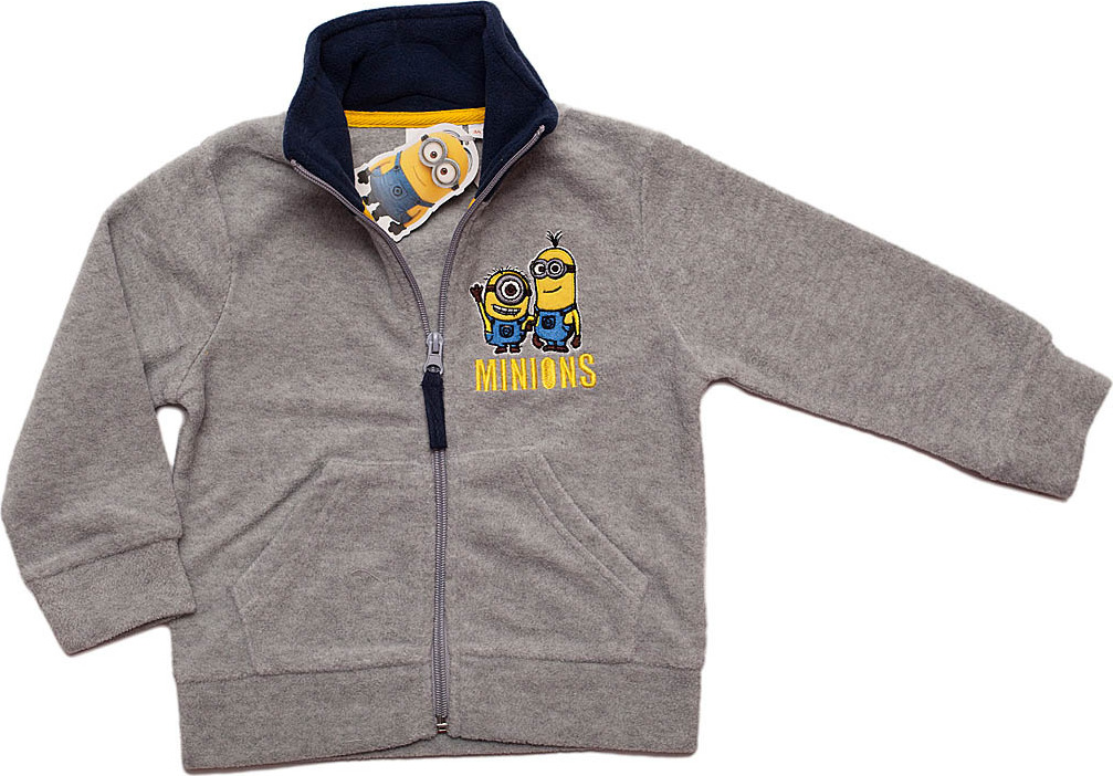 Mimoni teplá šedá mikina pre chlapcov Veľkosť: 98