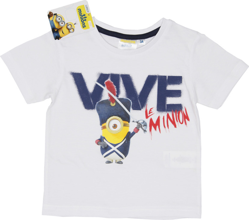 Mimoni chlapčenské biele tričko VIVE Veľkosť: 128