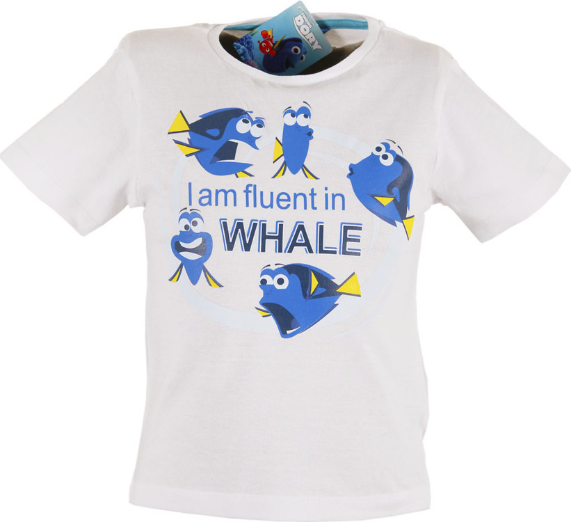 Hľadá sa Nemo chlapčenské biele tričko Dory Veľkosť: 98