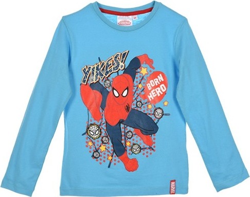 Spiderman chlapčenské modré tričko s dlhým rukávom Veľkosť: 94
