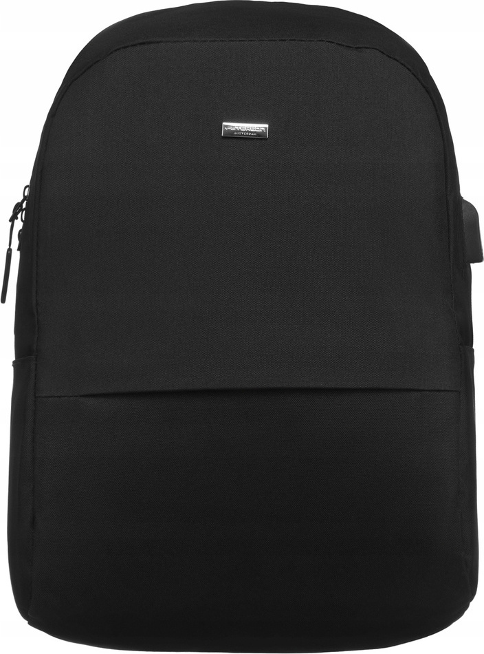 Peterson čierny batoh s USB portom PTN 32703 Veľkosť: ONE SIZE