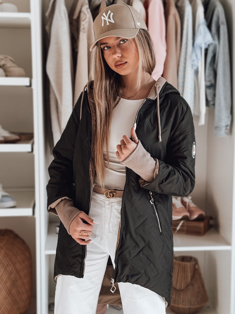 Dámska čierna prechodná bunda s kapucňou LUMERA TY4818 Veľkosť: XL