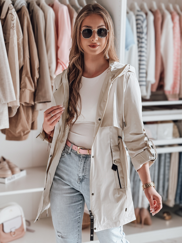 Smotanová dámska prechodná parka MODOVIA TY4814 Veľkosť: S