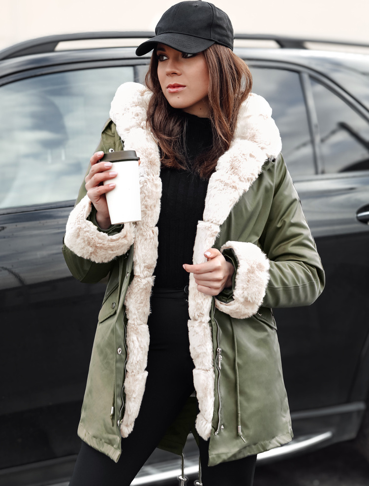 Khaki dámska zimná parka ARCTIC TY4782 Veľkosť: S