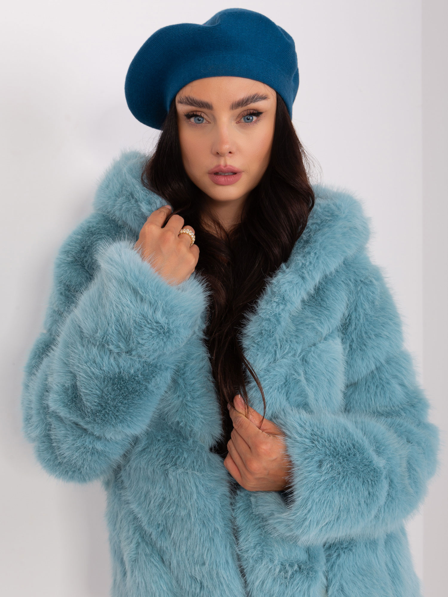 Smaragdový štýlový baret -AT-SK-231305.91P-morski Veľkosť: ONE SIZE