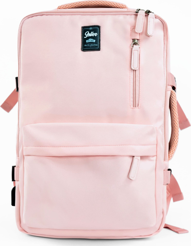 Ružový priestranný cestovný batoh Solier NOA FV06 NOA PINK Veľkosť: ONE SIZE