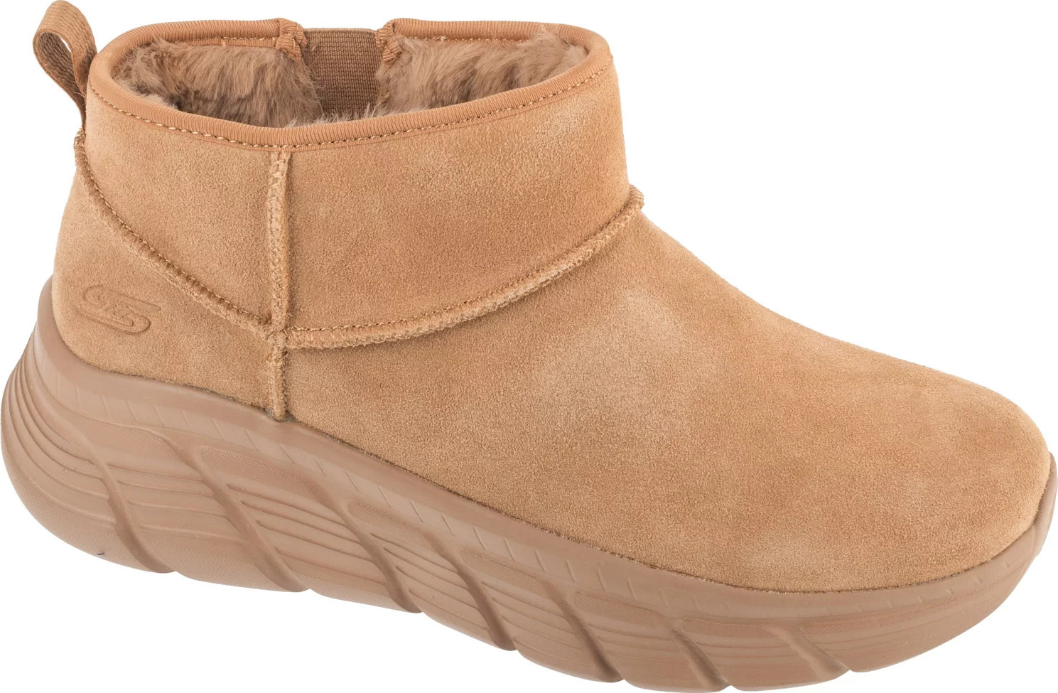 Svetlo hnedé dámske zimné topánky Skechers Bobs B Flex Hi - Hi Frost 117390-CSNT Veľkosť: 41