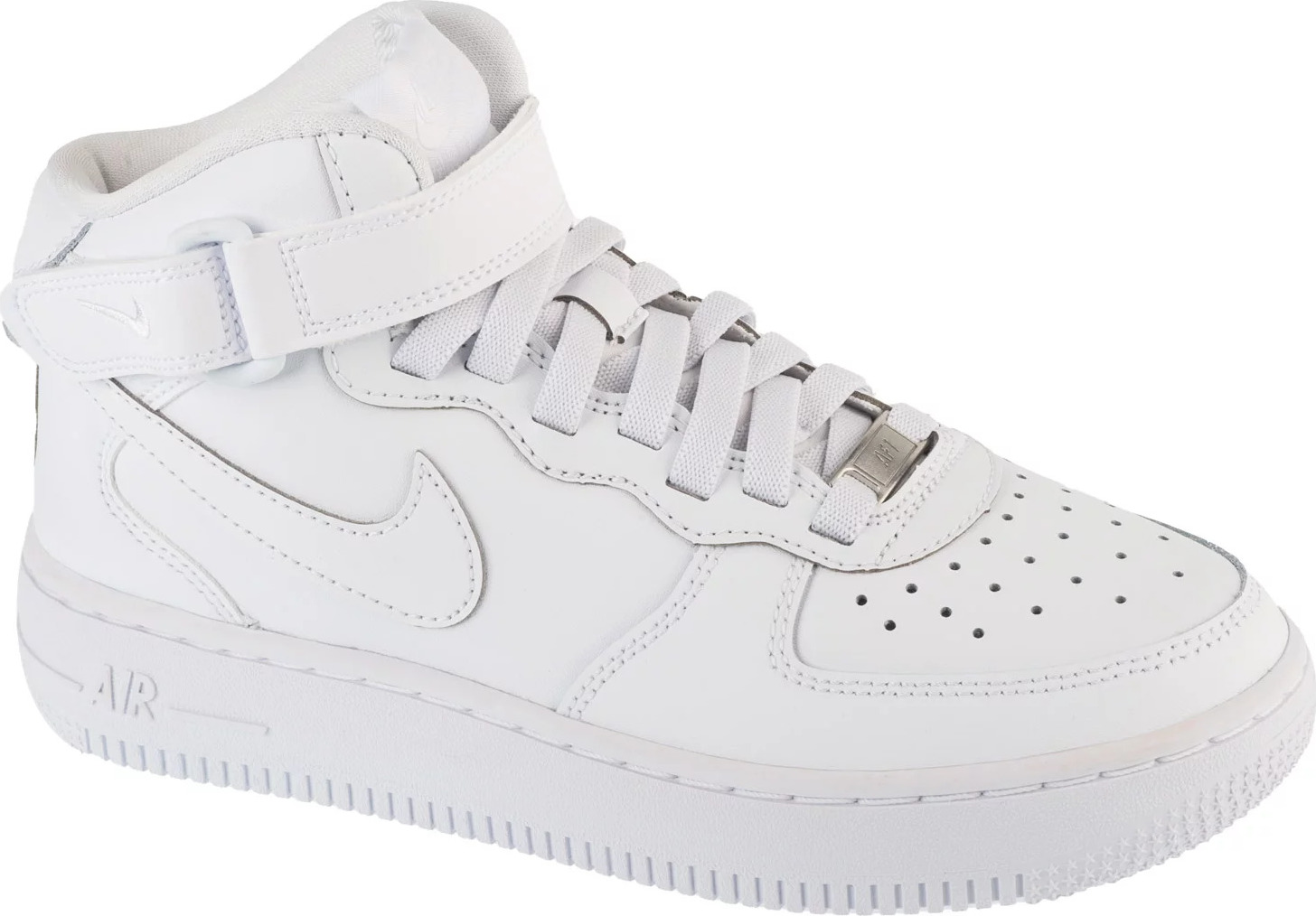 Biele členkové tenisky Nike Air Force 1 Mid EasyOn Gs FN1193-111 Veľkosť: 38,5