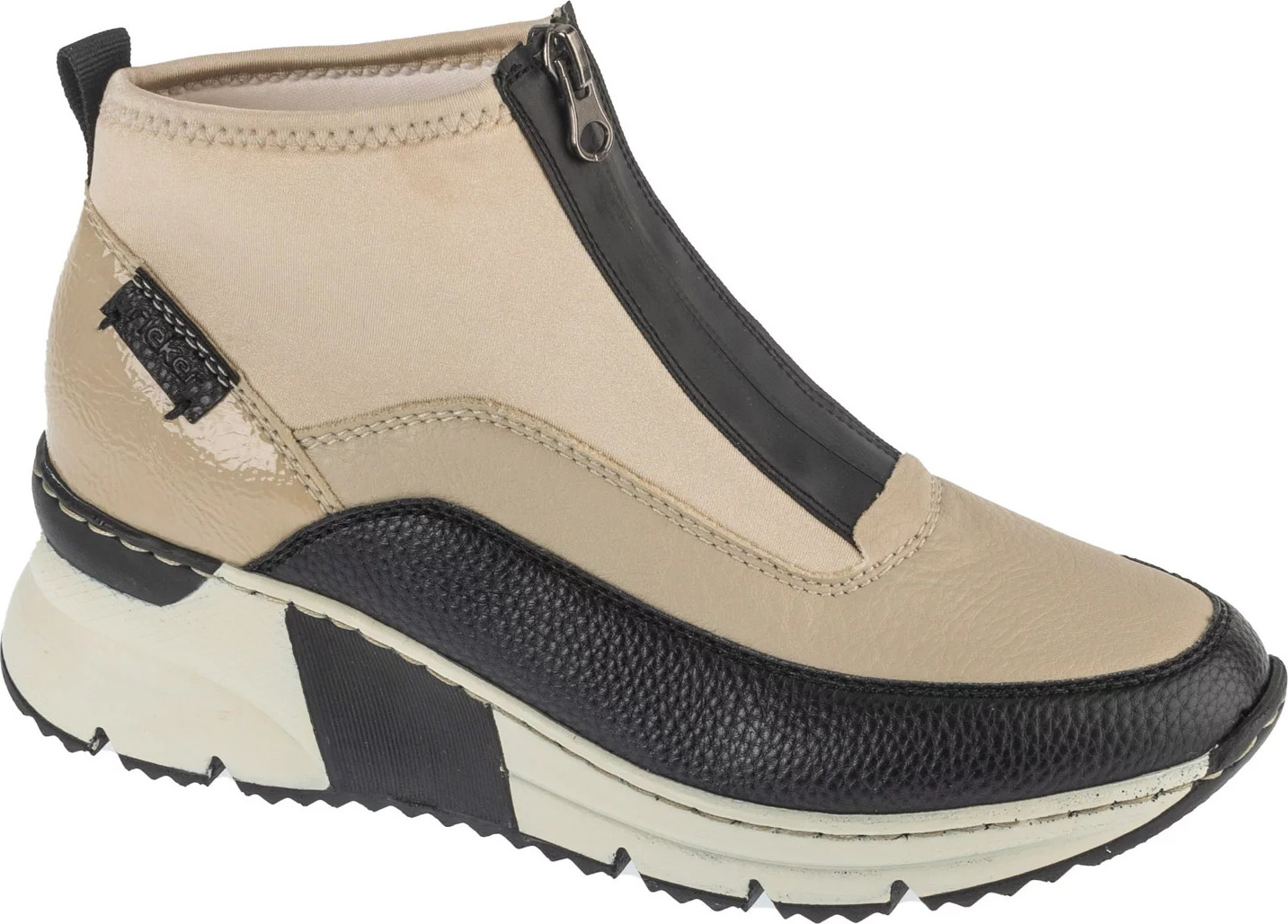 Béžové dámske členkové tenisky na kline Rieker Shoes N6352-60 Veľkosť: 39