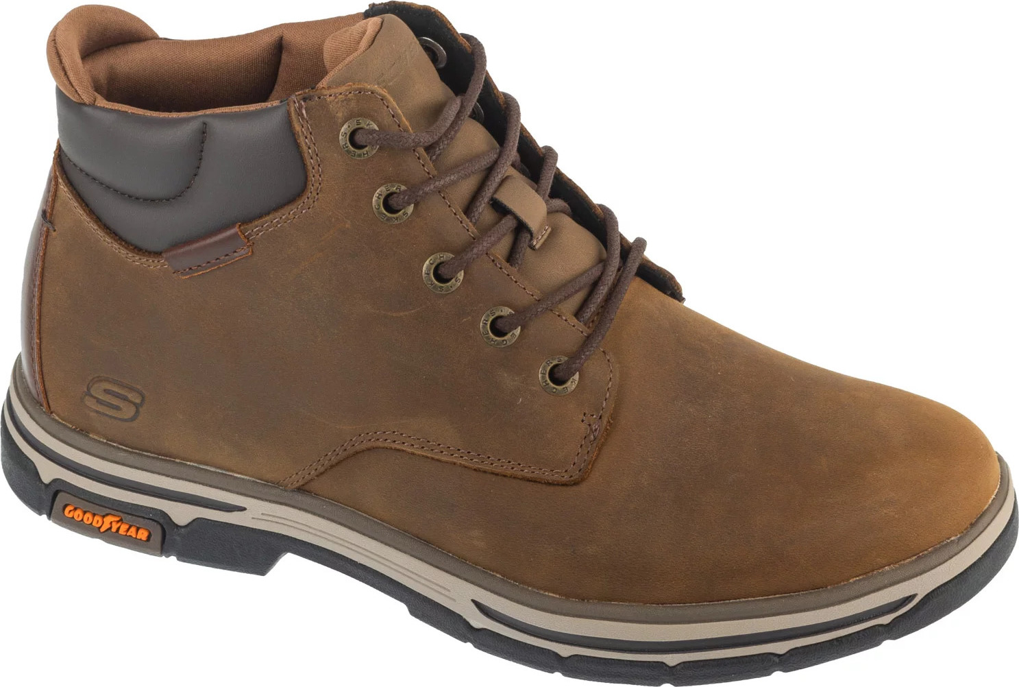 Hnedé pánske zimné členkové topánky Skechers Segment 2.0 - Brogden 204394-DSCH Veľkosť: 42