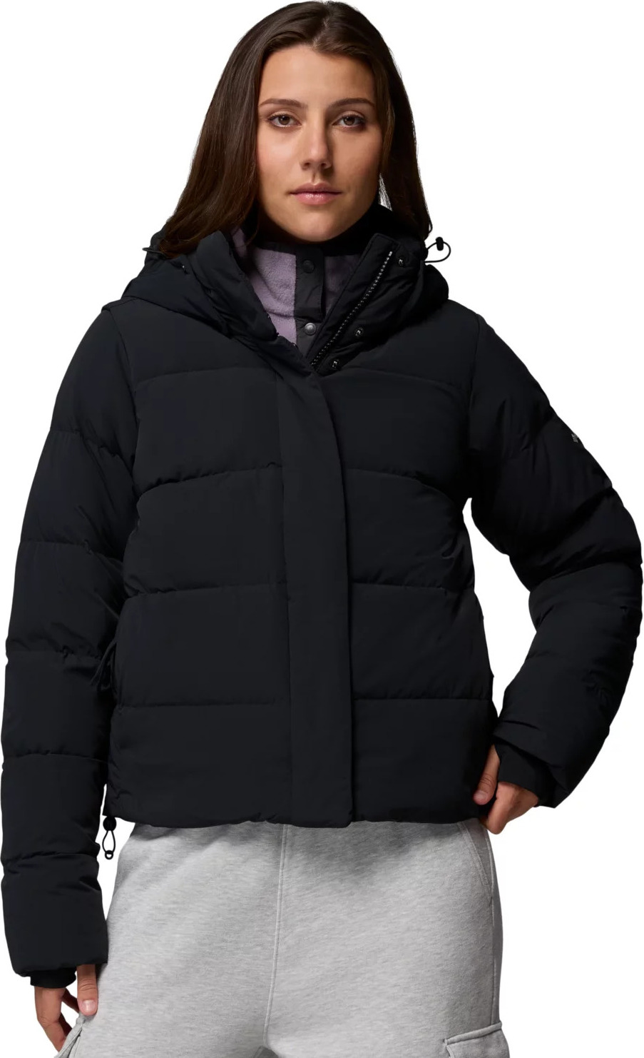 Čierna dámska zimná prešívaná bunda Columbia Amaze Puff Hooded Jacket 2133714010 Veľkosť: L