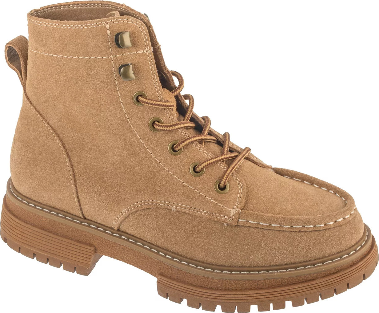 Camel dámske členkové topánky Roxy Bradie Lace Up Boots ARJB700731-TAN Veľkosť: 39