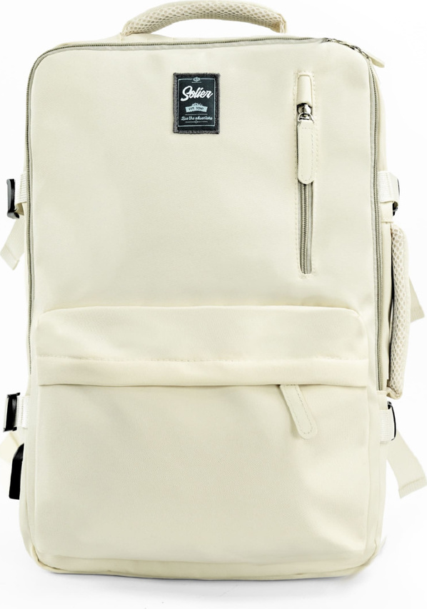 Smotanový priestranný cestovný batoh Solier NOA FV06 NOA BEIGE Veľkosť: ONE SIZE