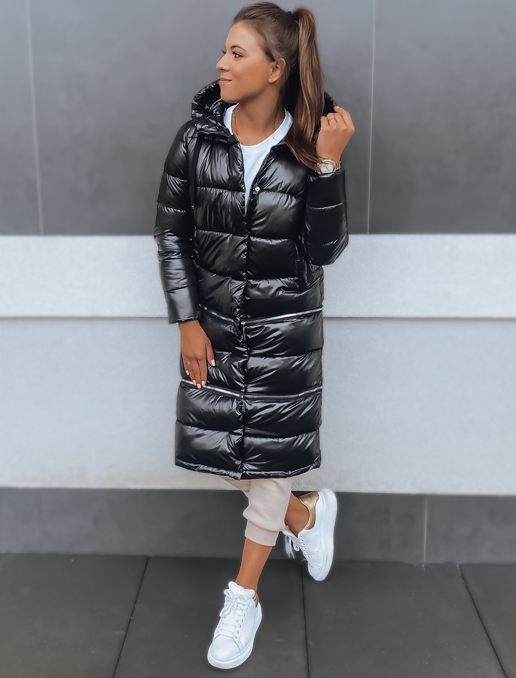 Čierny lesklý kabát 3v1 GOLDEN PREMIUM TY2902 Veľkosť: XL