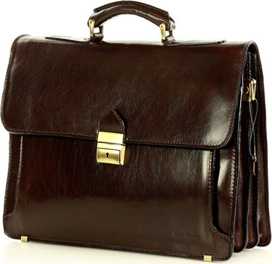 MARCO MAZZINI Hnedá kožená aktovka (35c) Veľkosť: ONE SIZE