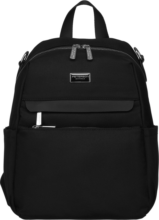 Peterson Dámsky čierny batoh so strieborným kovaním PTN CPY-01 Veľkosť: ONE SIZE