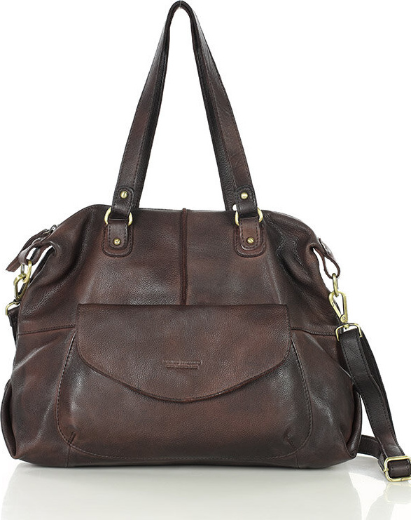 MARCO MAZZINI Tmavohnedá dámska shopper kabelka (vs106c) Veľkosť: ONE SIZE