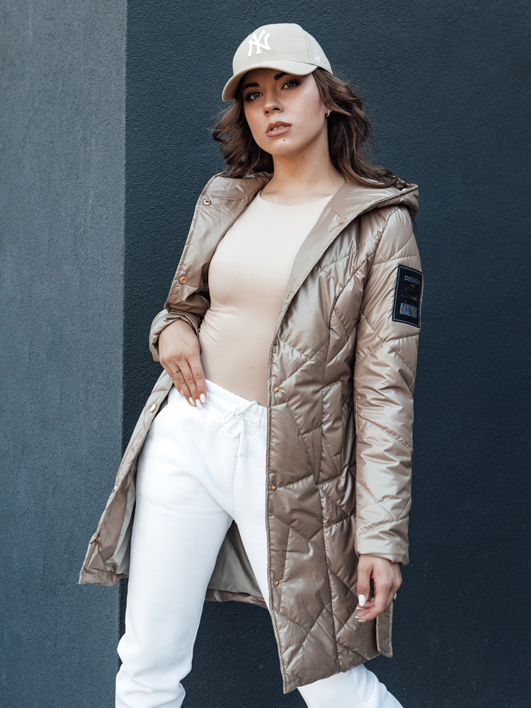 Camel prešívaná dlhšia bunda PAUL TY4411 Veľkosť: 2XL