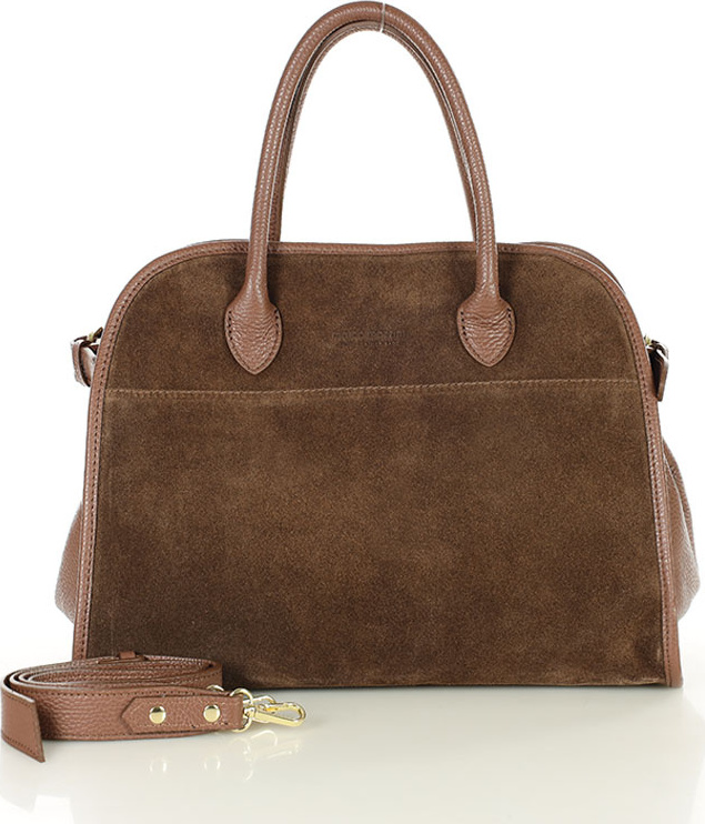 MARCO MAZZINI Hnedá dámska kožená hobo kabelka (s295a) Veľkosť: ONE SIZE