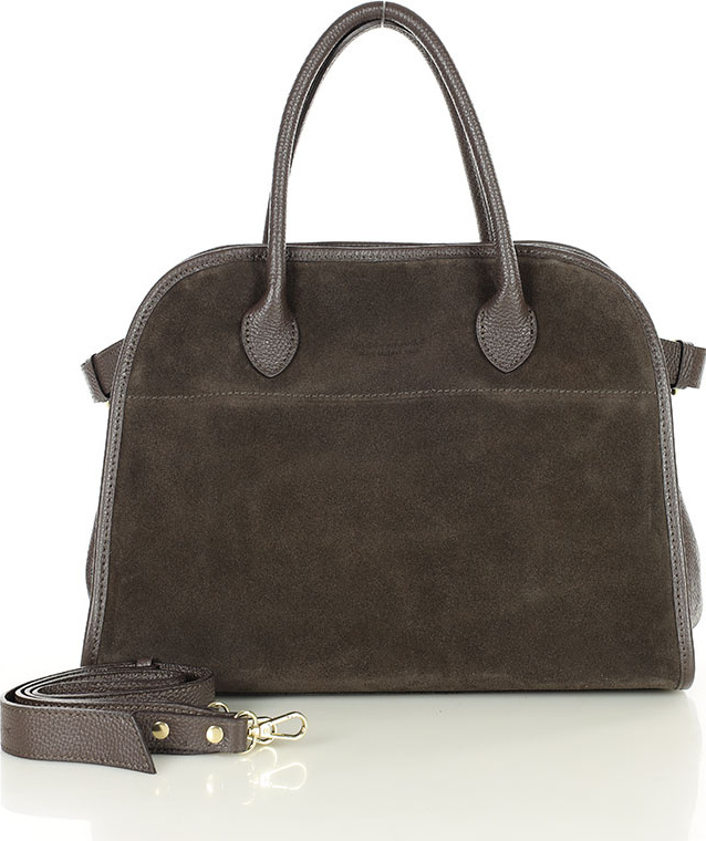 MARCO MAZZINI Tmavo hnedá dámska kožená hobo kabelka (s295b) Veľkosť: ONE SIZE