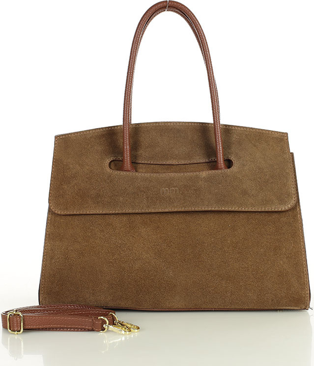 MARCO MAZZINI Hnedá dámska kožená hobo kabelka (s293b) Veľkosť: ONE SIZE