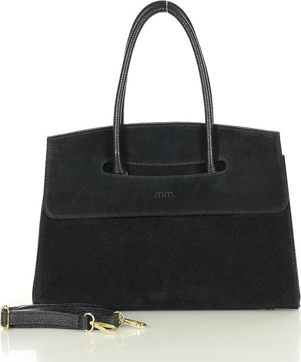 MARCO MAZZINI Čierna dámska kožená hobo kabelka (s293a) Veľkosť: ONE SIZE