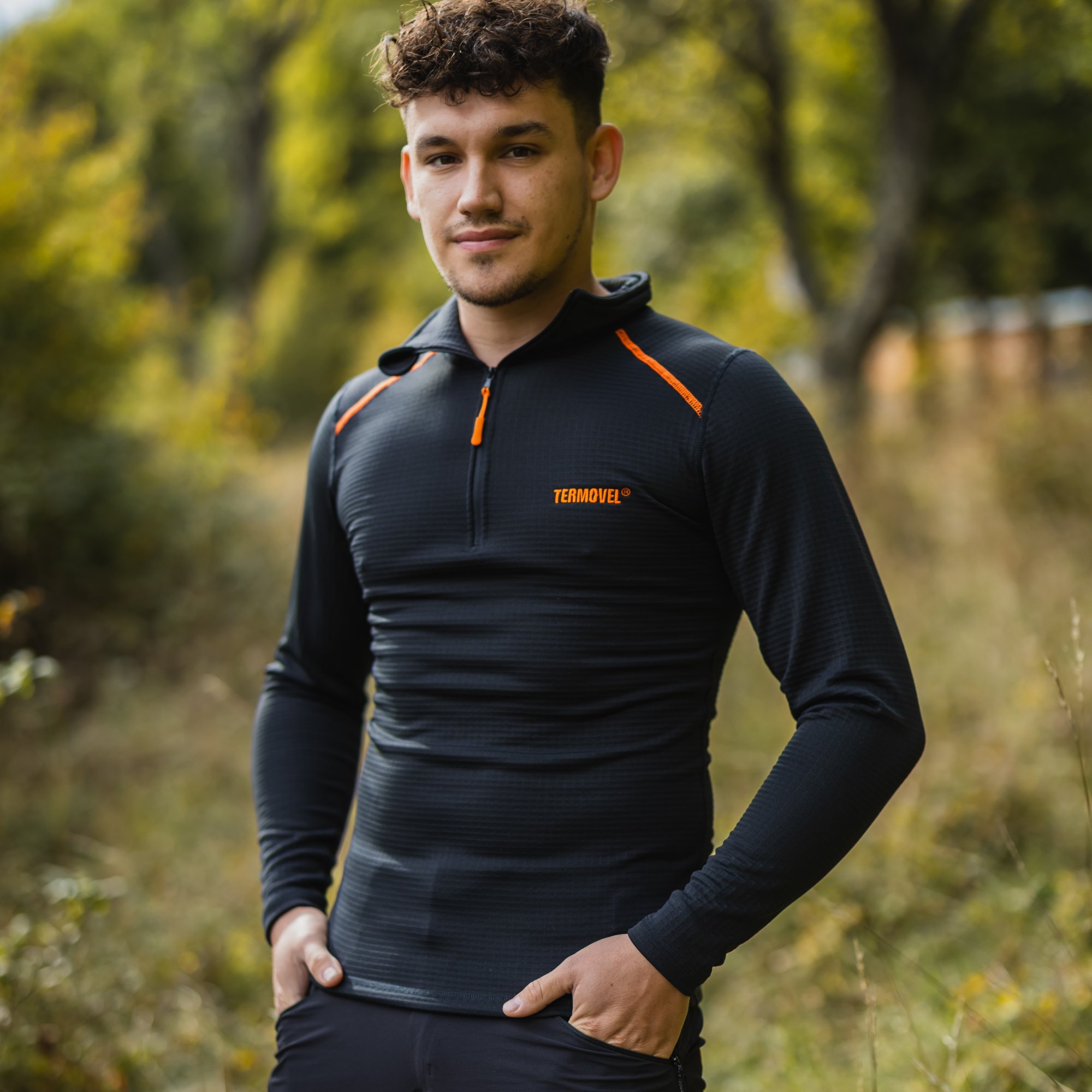 Čierny pánsky funkčný hrejivý rolák Veľkosť: 3XL