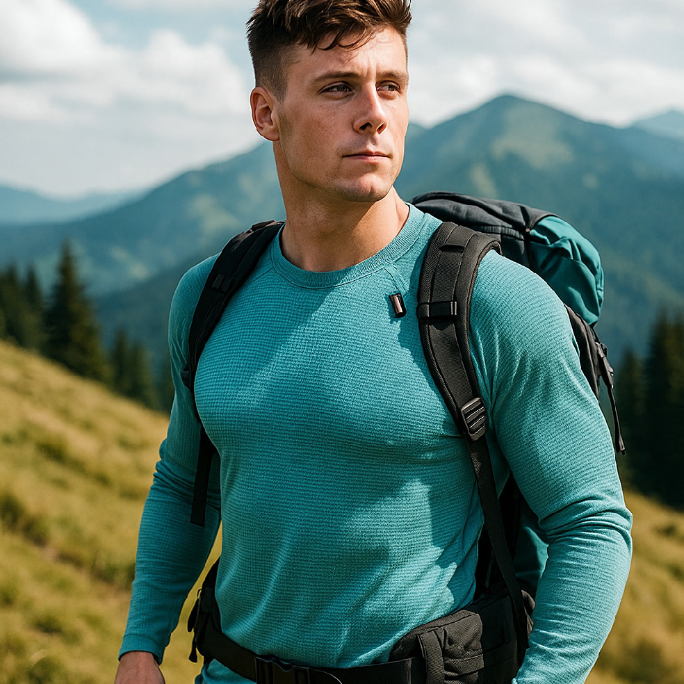 Mintové pánske termo tričko z modalu Veľkosť: L