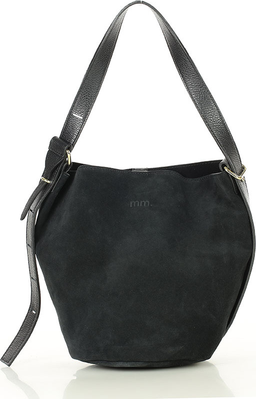 MARCO MAZZINI Čierna dámska kožená shopper kabelka (s292a) Veľkosť: ONE SIZE