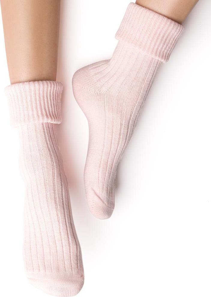 Svetloružové dámske ponožky na spanie Art. 067 BF072, LIGHT PINK Veľkosť: 38/40