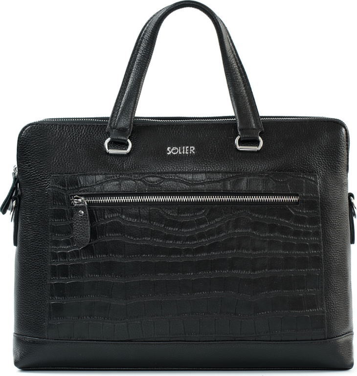 Dámska kožená taška na notebook SILVANNA FL33 SELVANNA BLACK Veľkosť: ONE SIZE