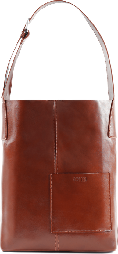 Hnedá dámska kožená shopper kabelka ELVORIA TORBA FL29 ELVORIA BROWN (03) 20339 Veľkosť: ONE SIZE