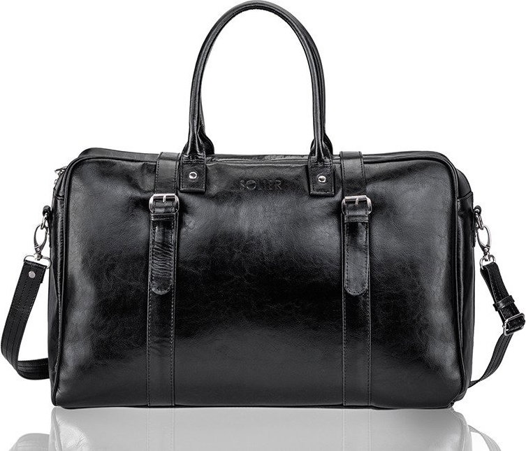 Pánska čierna kožená taška SL16 BLACK Veľkosť: ONE SIZE