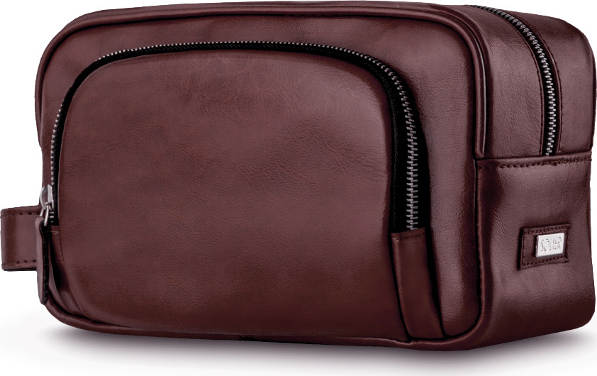 SOLIER Hnedá elegantná kozmetická taška SW03 ( SK04 BROWN MAROON) Veľkosť: ONE SIZE