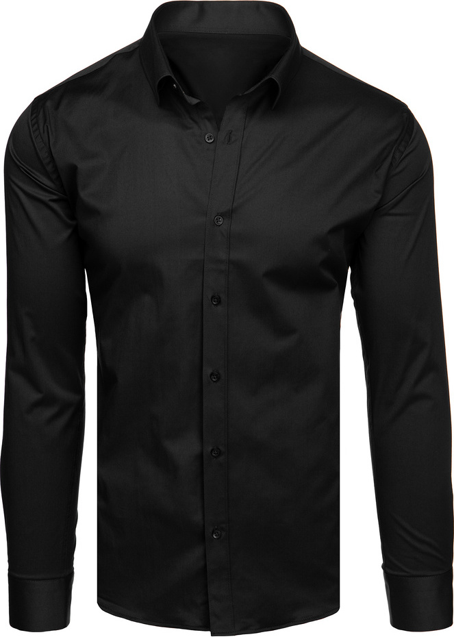 Elegantná čierna pánska košeľa DX2599 Veľkosť: 2XL