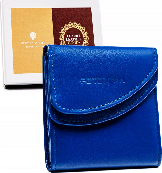 Peterson Modrá malá kožená peňaženka Y373 [DH] PTN RD-N08G-MCL Veľkosť: ONE SIZE