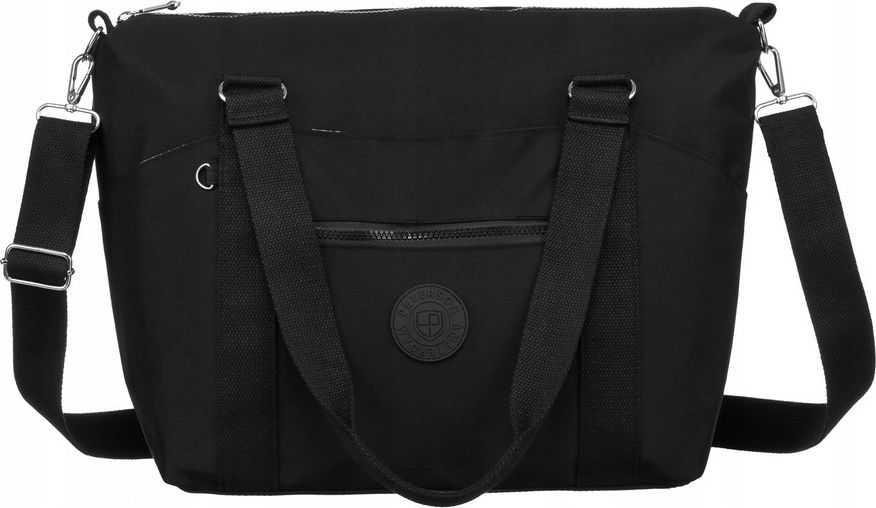 Peterson čierna veľká textilná shopper taška PTN 3302-CO Veľkosť: ONE SIZE