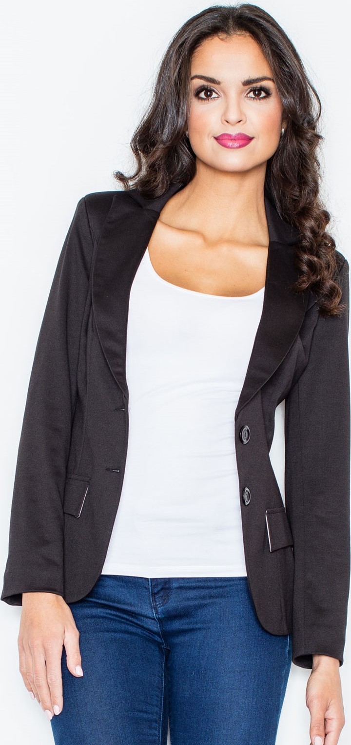 Dámske čierne sako Elizabeth M085 Veľkosť: XL