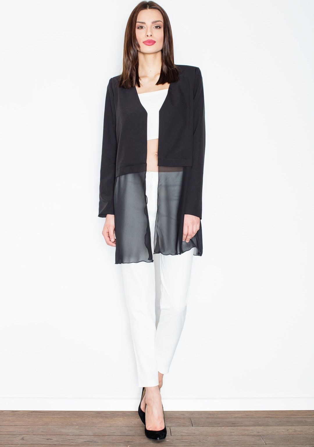 Dámsky čierny blejzer M441 Veľkosť: M