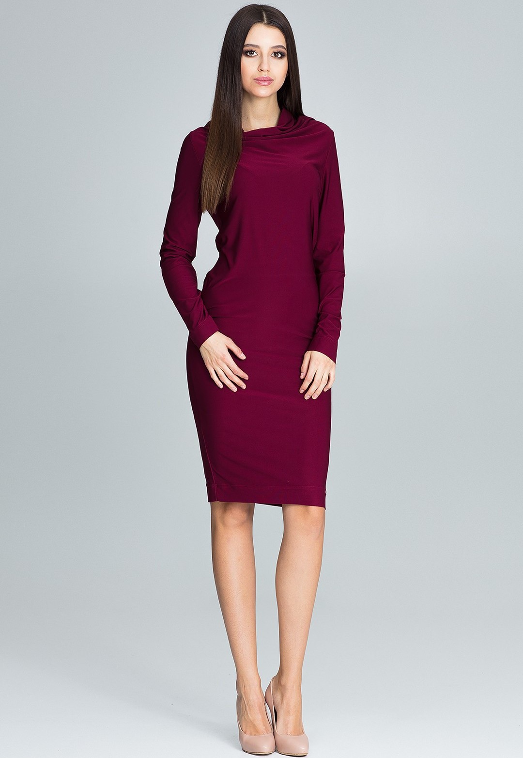 Elegantné červené šaty M603 Veľkosť: L