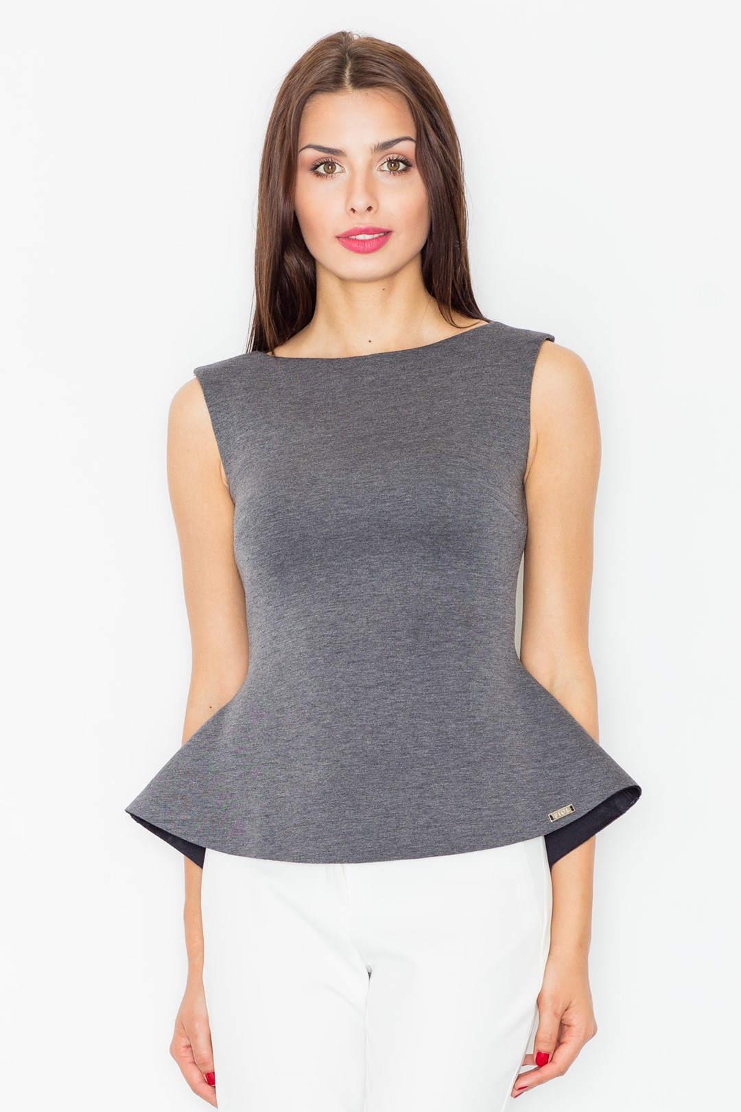 Dámska sivá elegantná blúzka M352 Veľkosť: L