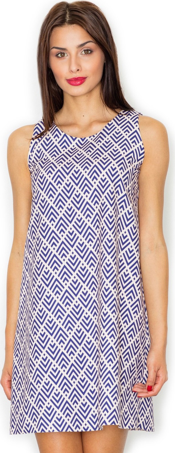 Farebné šaty bez ramienok M518 Veľkosť: S