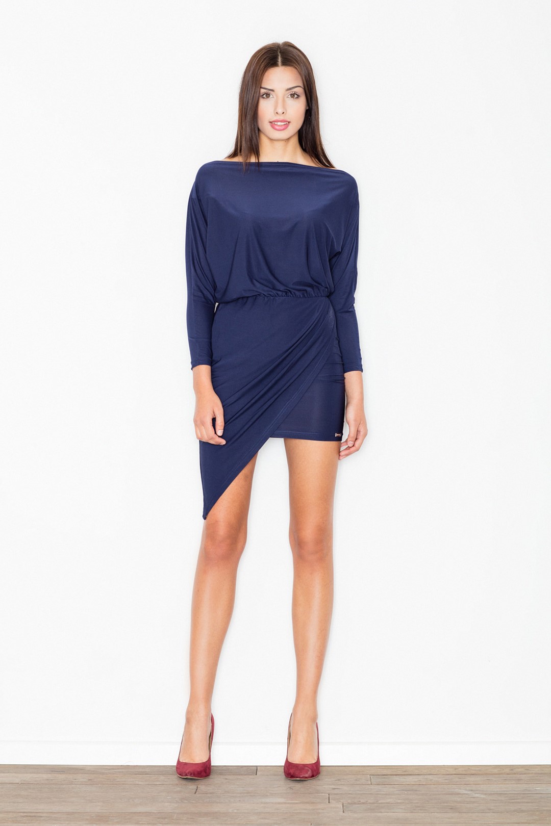 Dámske tmavo modré šaty M475 Veľkosť: XL