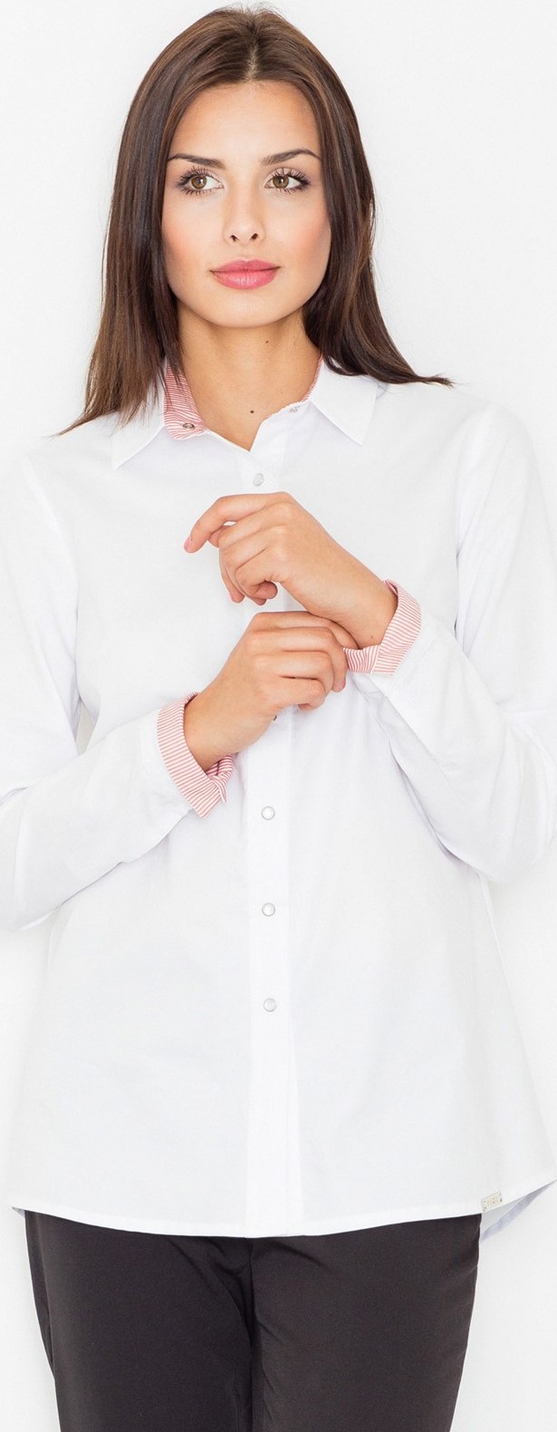 Dámska biela košeľa M491 Veľkosť: XL