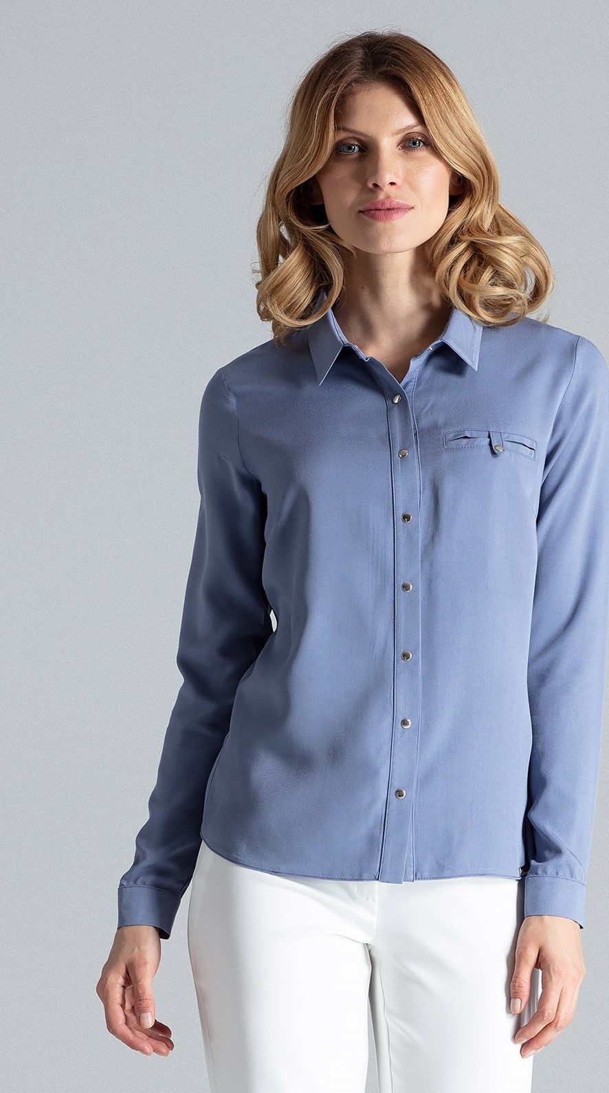 Dámska modrá košeľa M581 Veľkosť: XL