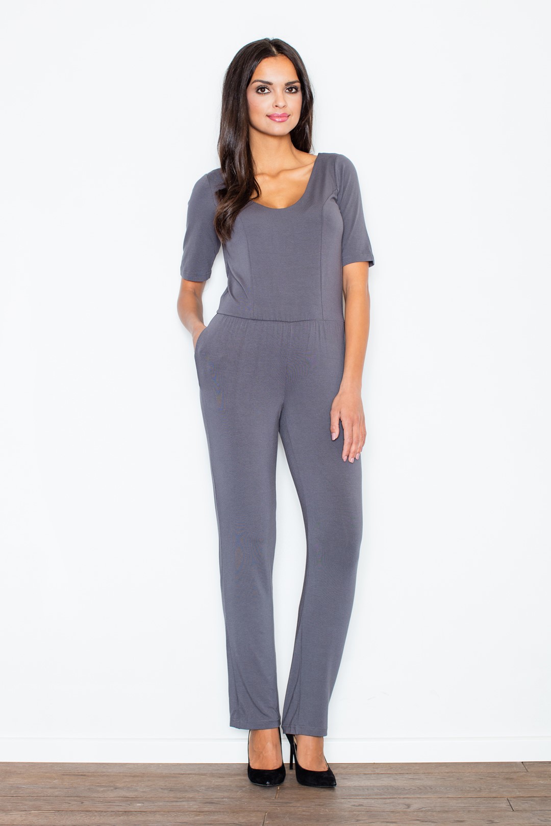 Šedý overal odhaľujúci chrbát M262 Veľkosť: L