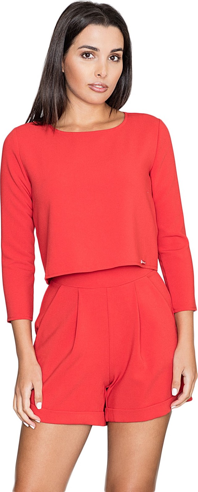 Dámsky červený krátky overal M445CE Veľkosť: L