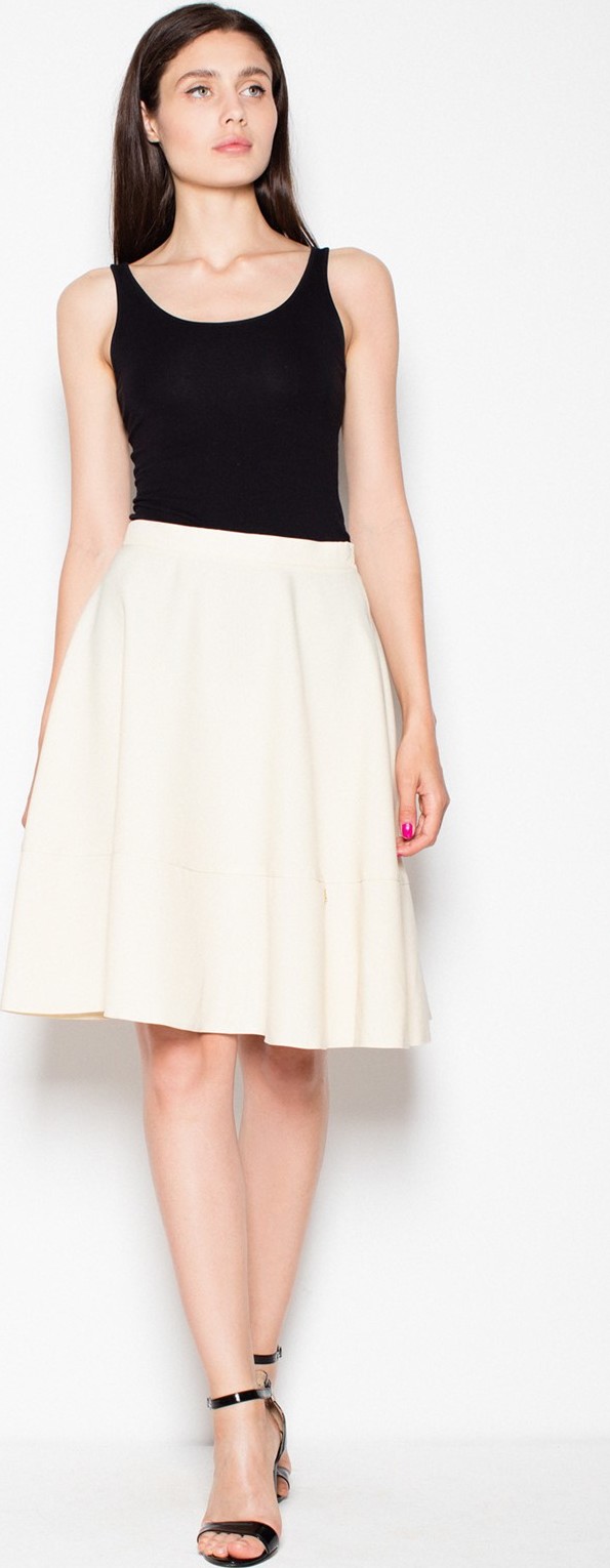 Béžová sukňa Venaton VT051 Veľkosť: L